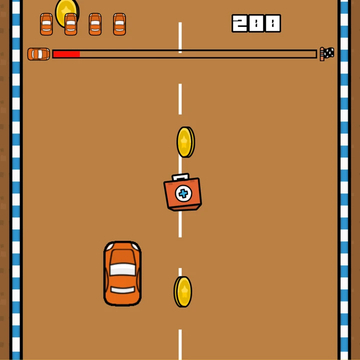 Двигайтесь через различные трассы, собирая монеты и избегая препятствий.