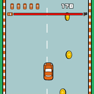 Двигайтесь через различные трассы, собирая монеты и избегая препятствий.