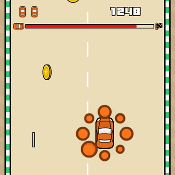 Двигайтесь через различные трассы, собирая монеты и избегая препятствий.