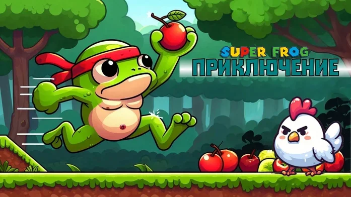 Приключение супер лягушки на Пикабу Игры