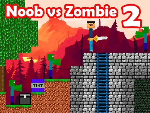 Нуб против Зомби 2 на Пикабу Игры