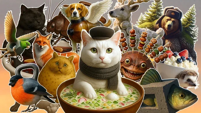 Русские нейро животные на Пикабу Игры