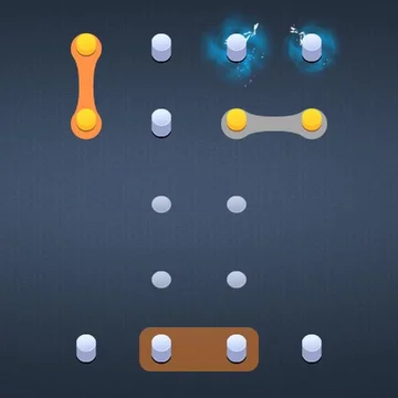 Передвигайте резинки.
Расставьте резинки на места.
Пазл — игра на логику. Решайте логические задачки.
