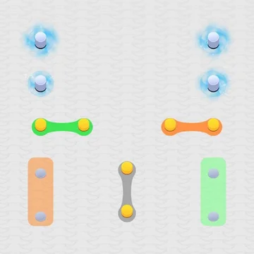 Передвигайте резинки.
Расставьте резинки на места.
Пазл — игра на логику. Решайте логические задачки.

