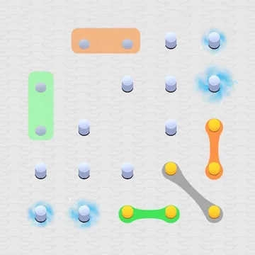 Передвигайте резинки.
Расставьте резинки на места.
Пазл — игра на логику. Решайте логические задачки.
