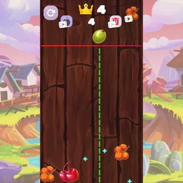 Соединяйте пары одинаковых фруктов, чтобы постепенно получился самый большой плод.