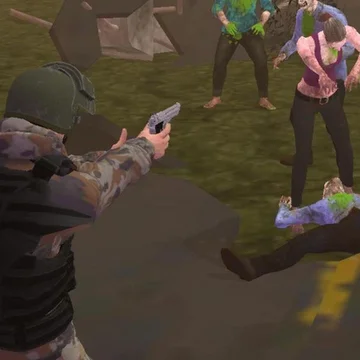 Зомби наступают! Собирай экипировку и сражайся. Мердж предметов, комбинируй оружие! Прокачивай бойца и отправляйся в бой с толпой зомби. Крутые пушки и броня!