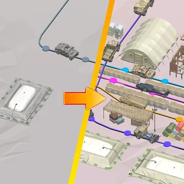 Хочешь стать военным магнатом, построить собственную военную базу и испытать настоящий военный симулятор? Под твой контроль попадёт военная база, на которой ничего нет. Твоя миссия — расширить её максимально! Создай самую большую военную базу с техникой!