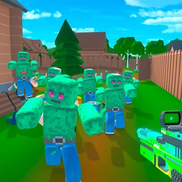 Загляни в удивительный кубический мир, где ты можешь стать кем угодно: от БАНДИТА до ЗОМБИ, нападающего на всех вокруг!