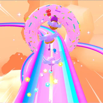 Погрузитесь в мир сумасшедших гонок с милыми летающими котиками! Эта бесплатная онлайн 3D игра подарит вам захватывающие трассы, приятную атмосферу и лучшие популярные хиты для ваших побед. Это настоящее музыкальное приключение для детей и подростков!