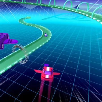 Эта казуальная гоночная 3D аркада для детей и подростков понравится всем любителям экстремальной езды. Участвуй и побеждай в бесплатных онлайн гонках на летающих тачках! Здесь тебя ждут интересные трассы, скоростные заезды и полеты на крутых машинках!