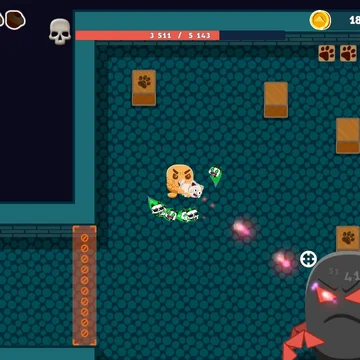 Это захватывающая 2D рогалик, аркадный шутер и динамичная игра. Исследуйте уникальные уровни, уничтожайте врагов, собирайте монеты и прокачивайте своего персонажа.