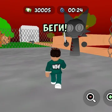 «Игры Спрунки: Игрок 456» — это игра на 50 игроков по мотивам сериала «Игра в кальмара 2». Пытайся выжить играя в детские игры, победитель заберёт всё!