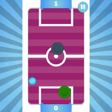 Знакомая многим игра аэрохоккей. Если хотите проверить свою ловкость и внимание, тогда скорей начинайте играть.