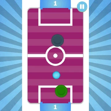 Знакомая многим игра аэрохоккей. Если хотите проверить свою ловкость и внимание, тогда скорей начинайте играть.