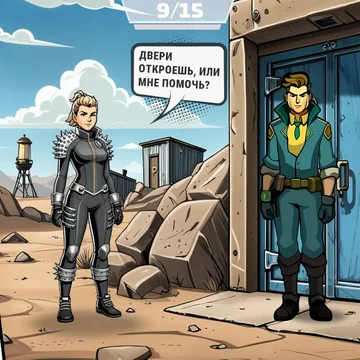 Стань охранником в постапокалиптическом убежище! Проверяй документы, багаж, лови злодеев и мутантов. От твоего выбора зависит — друг или враг войдёт в ворота!