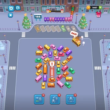 Парковка автомобилей — увлекательная головоломка с машинами и пассажирами! Проходите множество уровней с разнообразными механиками!