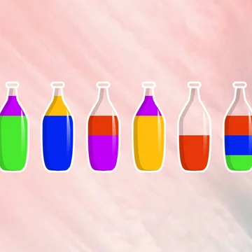 Логическая игра, в которой нужно сортировать цветную жидкость в колбочках так, чтобы каждый цвет оказался в отдельной емкости