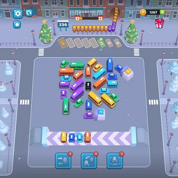 Парковка автомобилей — увлекательная головоломка с машинами и пассажирами! Проходите множество уровней с разнообразными механиками!