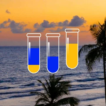 Логическая игра, в которой нужно сортировать цветную жидкость в колбочках так, чтобы каждый цвет оказался в отдельной емкости