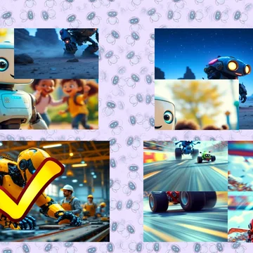 Микс Пазл: Роботы — собирайте крутые изображения роботов, меняя местами их части! Весёлая игра, которая развивает логику, внимание и воображение.