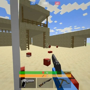 Raven 3D - Линия фронта — кубический шутер в стиле Minecraft: командные битвы, арсенал оружия, жаркая атмосфера войны и динамичный геймплей на фронте.