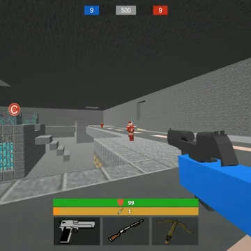 Raven 3D - Линия фронта — кубический шутер в стиле Minecraft: командные битвы, арсенал оружия, жаркая атмосфера войны и динамичный геймплей на фронте.