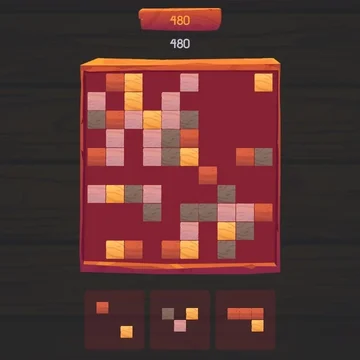 Расставляйте фигурки на игровом поле и собирайте по три одинаковых деревянных элемента в ряд.