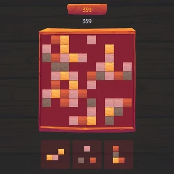 Расставляйте фигурки на игровом поле и собирайте по три одинаковых деревянных элемента в ряд.