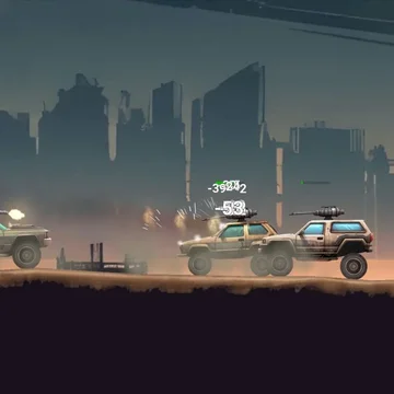 Выживай в пустошах за рулем смертоносной тачки! Стреляй, тарань, собирай трофеи. Тактические автобои в 2D!