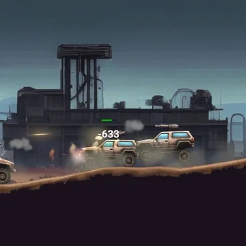 Выживай в пустошах за рулем смертоносной тачки! Стреляй, тарань, собирай трофеи. Тактические автобои в 2D!