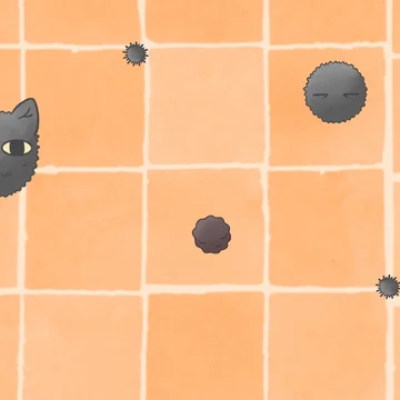 Dusty Cat — казуальная игра с милой графикой. Пройдите путь от крошечной пылинки до очаровательного пушистого кота!