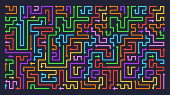 Стрелки Лабиринт - Цветной путь на Пикабу Игры