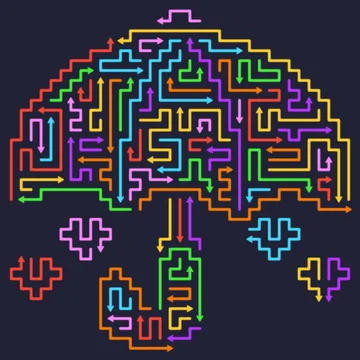 Стрелки Лабиринт - Цветной путь логическая головоломка с направлением, где важно каждое движение.