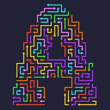 Стрелки Лабиринт - Цветной путь логическая головоломка с направлением, где важно каждое движение.