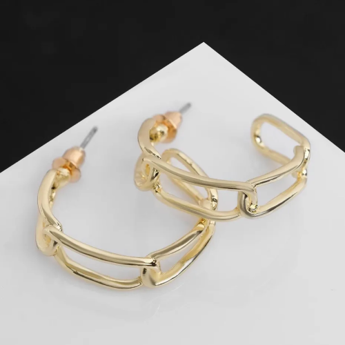 Серьги кольца женские, бижутерия