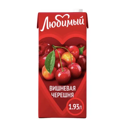 Напиток сокосодержащий ЛЮБИМЫЙ Яблоко, вишня, черешня, 1.93L