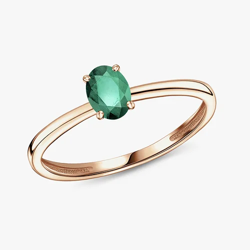 Золотое кольцо с изумрудами природными