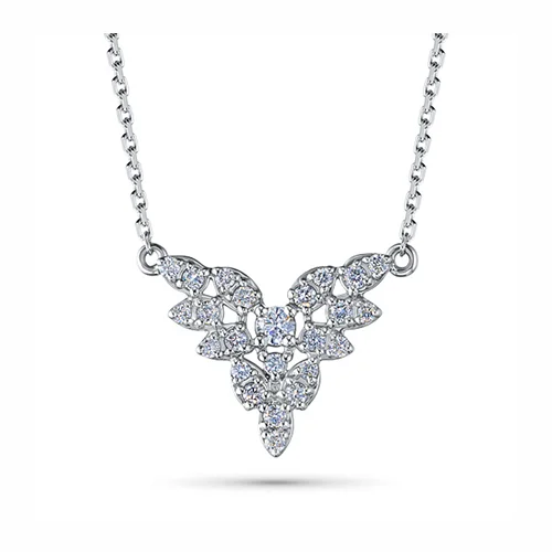 Колье из серебра с бриллиантами