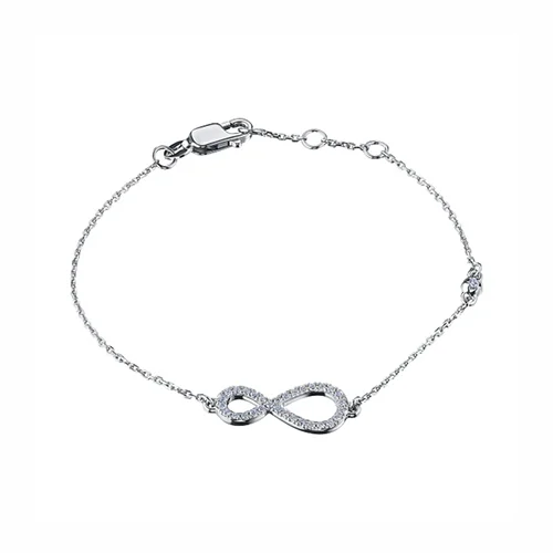 Браслет из серебра с бриллиантами