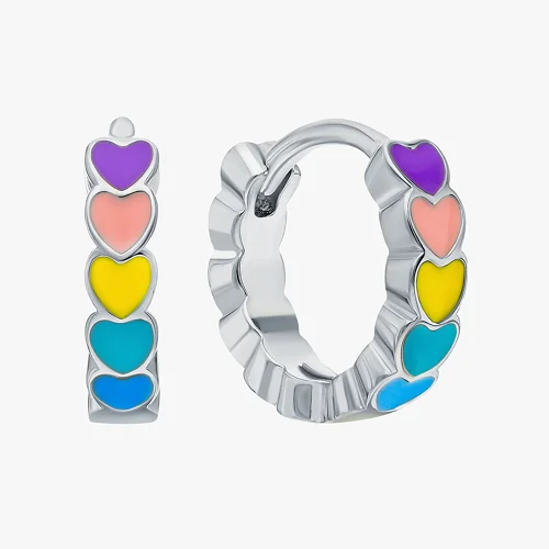 Серебряные серьги с эмалью