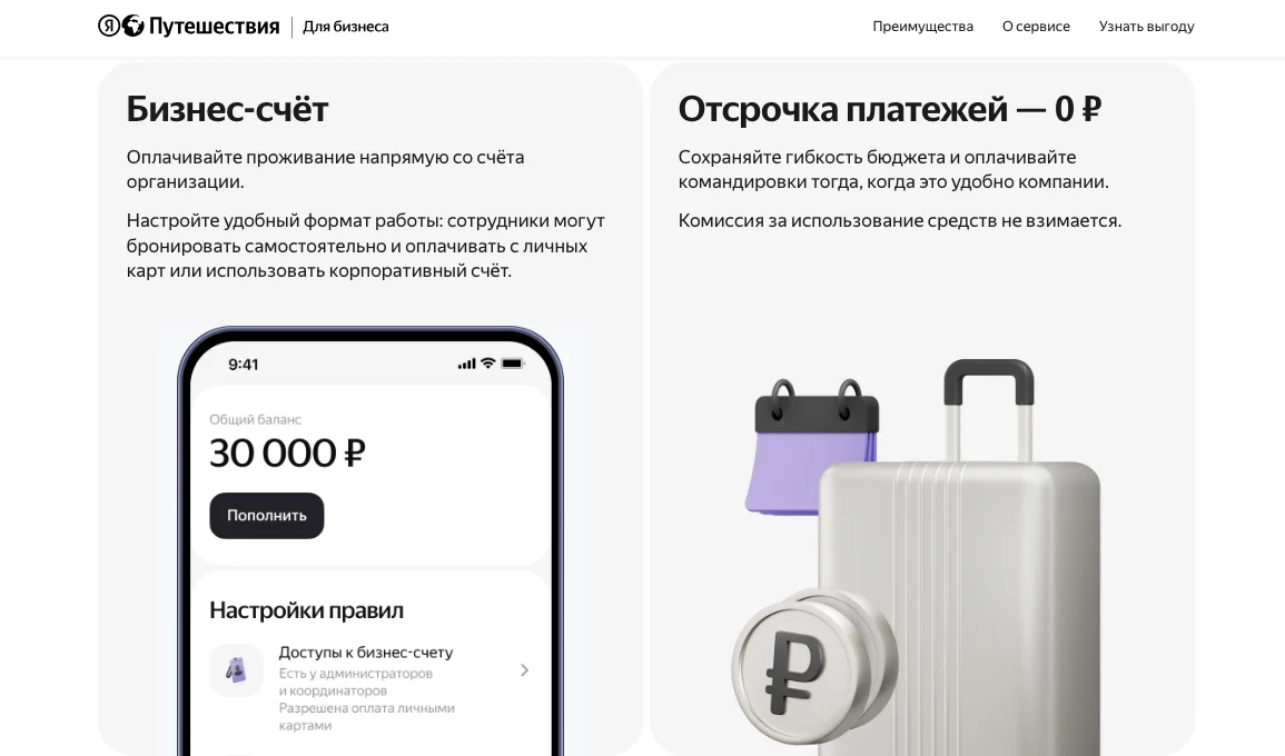 бизнес поездки яндекс путешествия